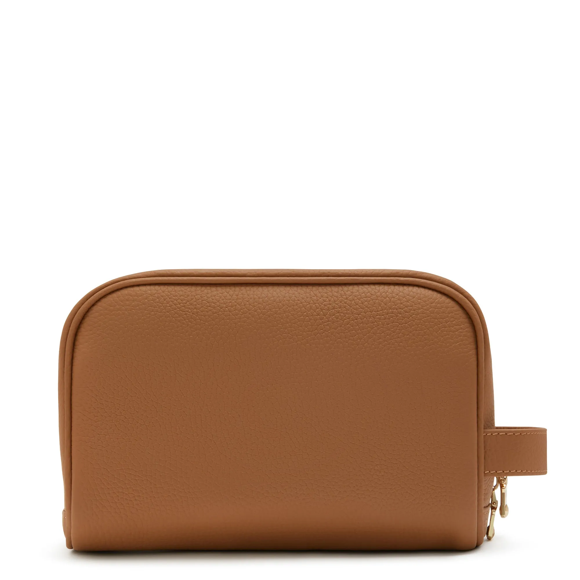 Honoré Blaize camel calfskin leather toiletry bag