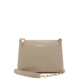Honoré Misra taupe calfskin leather shoulder bag
