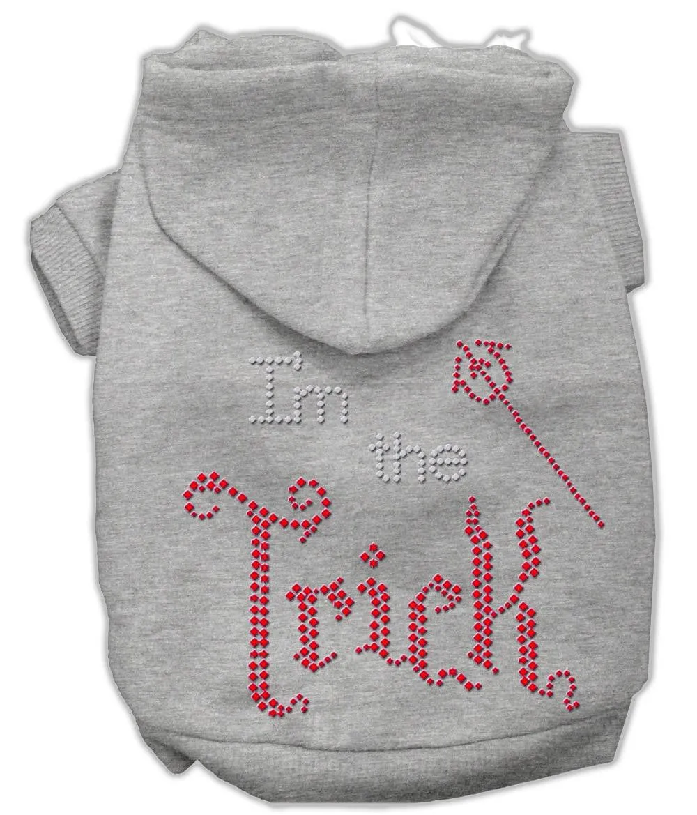 I'm The Trick Rhinestone Hoodies Grey Xxxl(20)