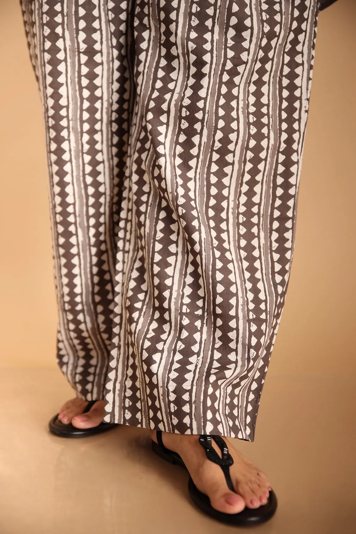Kaftan Style Grey Lounge Wear Set