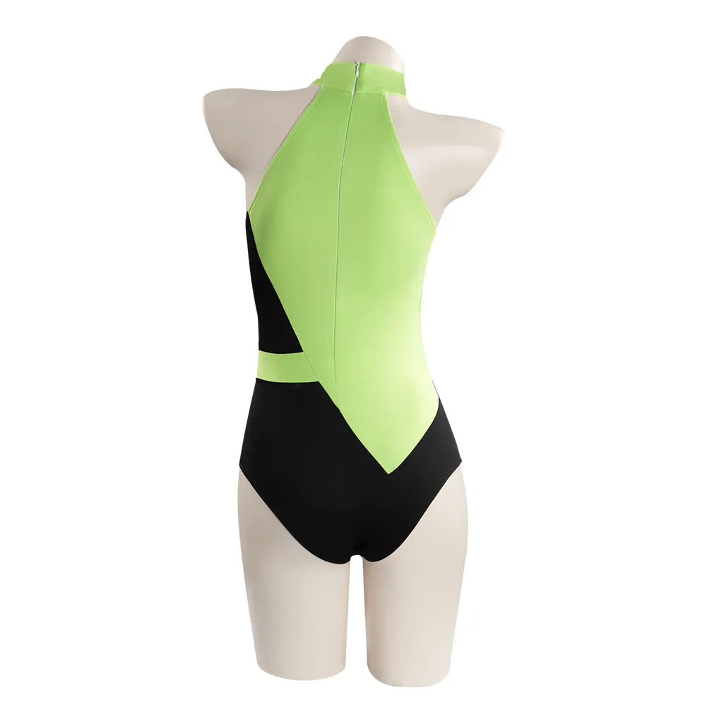 Kim Possible Shego Cosplay Costume Adult Swimwear Outfits Halloween Carnival Suit