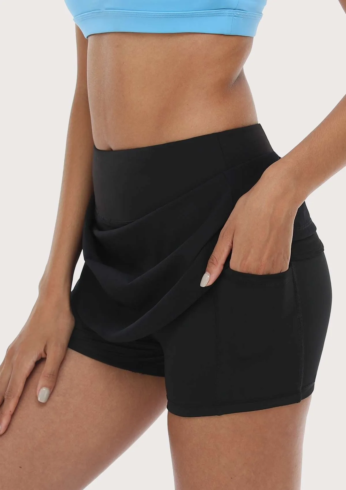 LEAPX Agile High Waisted Tennis Sports Skirt