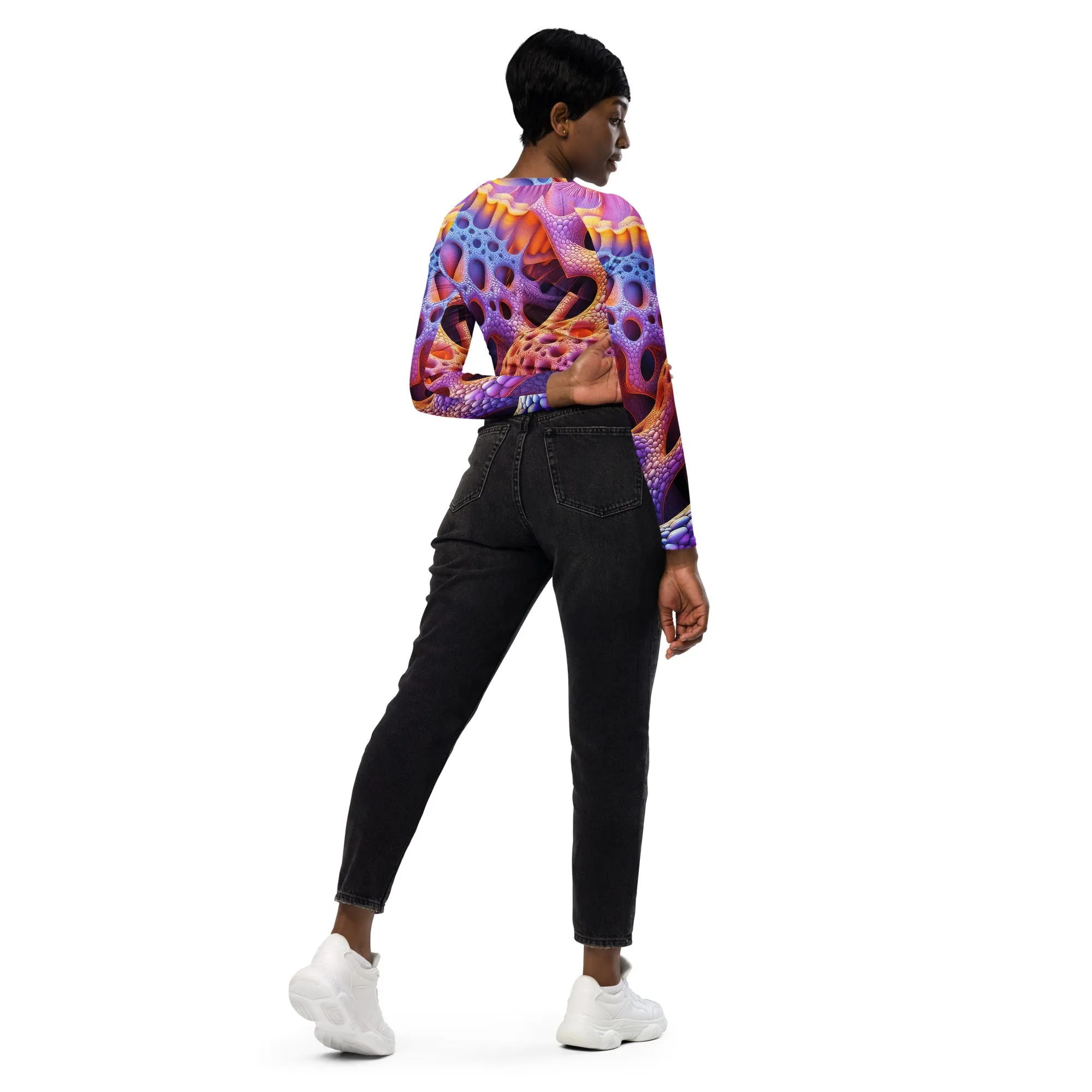 Long-Sleeve Crop Top Looking Inwards