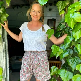 Maharaja Block Print Grey Shorts