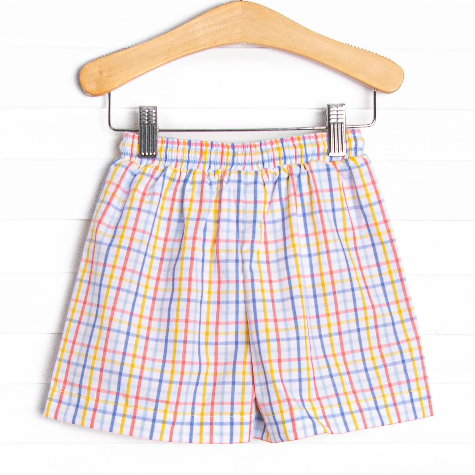 Make Waves Smocked Swim Trunks, Blue