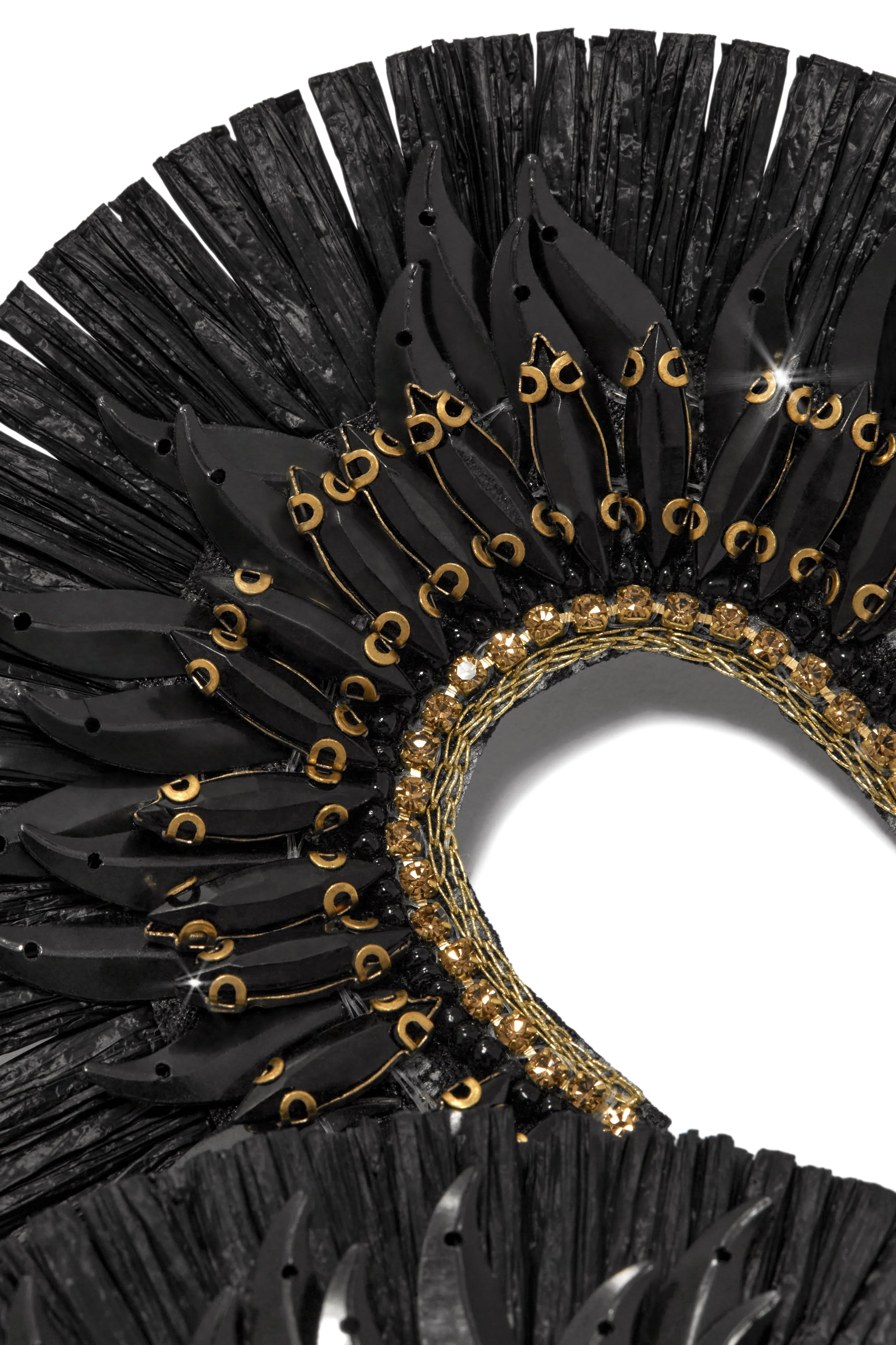Maldives Muse Statement Hoop Earring - Black