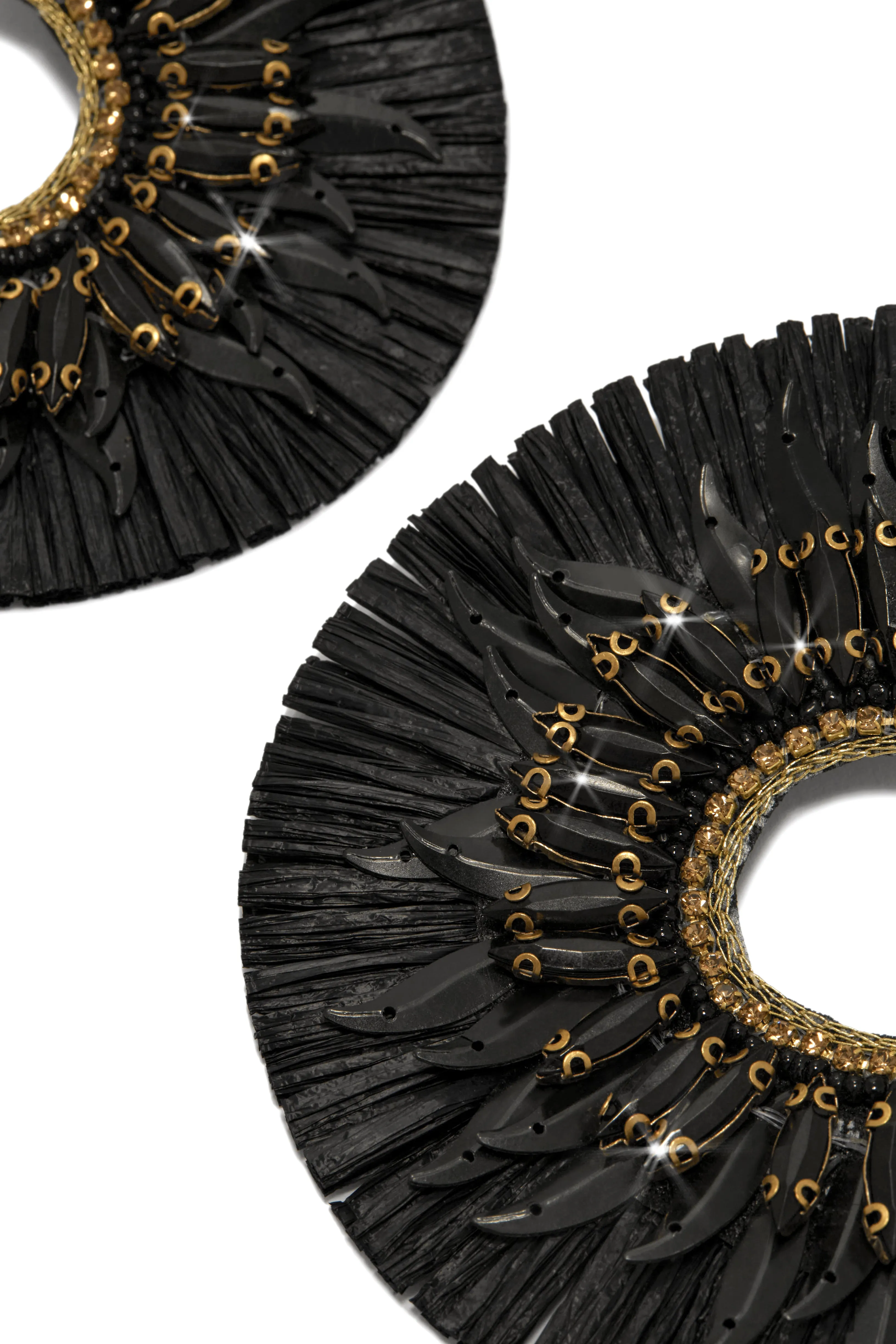 Maldives Muse Statement Hoop Earring - Black
