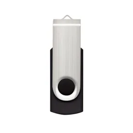 Merchology Silver/Black Helix 16GB Flash Drive