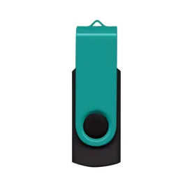 Merchology Teal/Black Helix 16GB Flash Drive