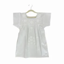 MEXICAN PUEBLA DRESS - WHITE