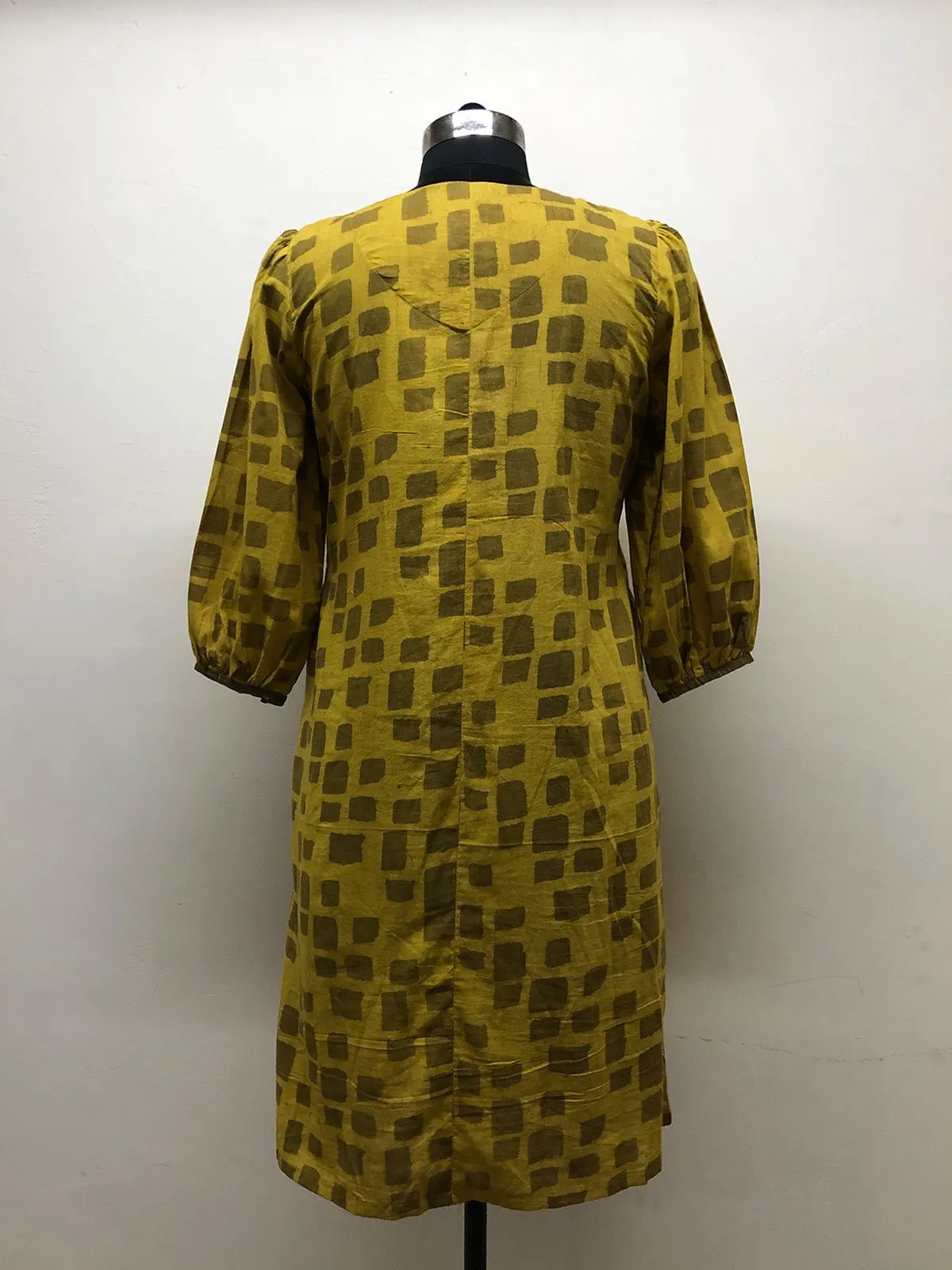 Mustard Yellow Cotton Dress