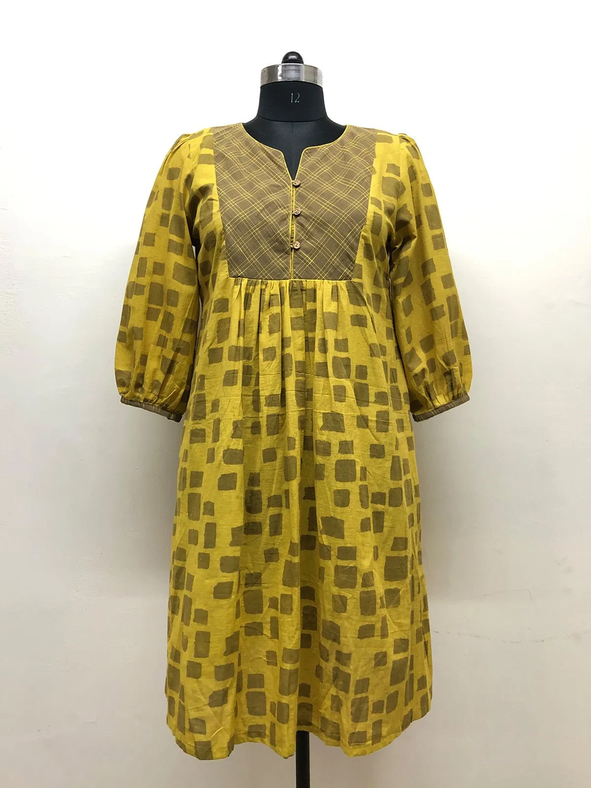 Mustard Yellow Cotton Dress