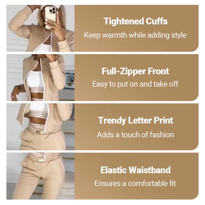 New Years Hot Sales - 70% OFFWomen's 3-Piece Zip-Up Tracksuits