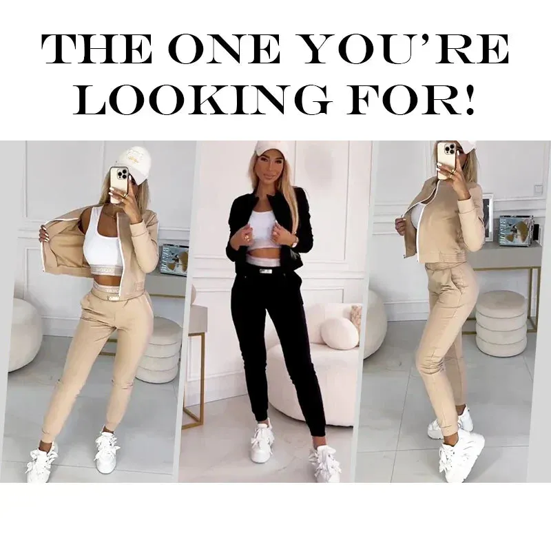 New Years Hot Sales - 70% OFFWomen's 3-Piece Zip-Up Tracksuits