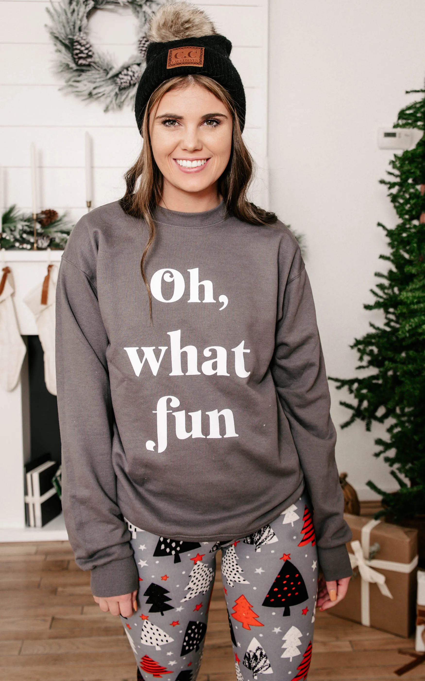 Oh What Fun Crewneck Sweatshirt**