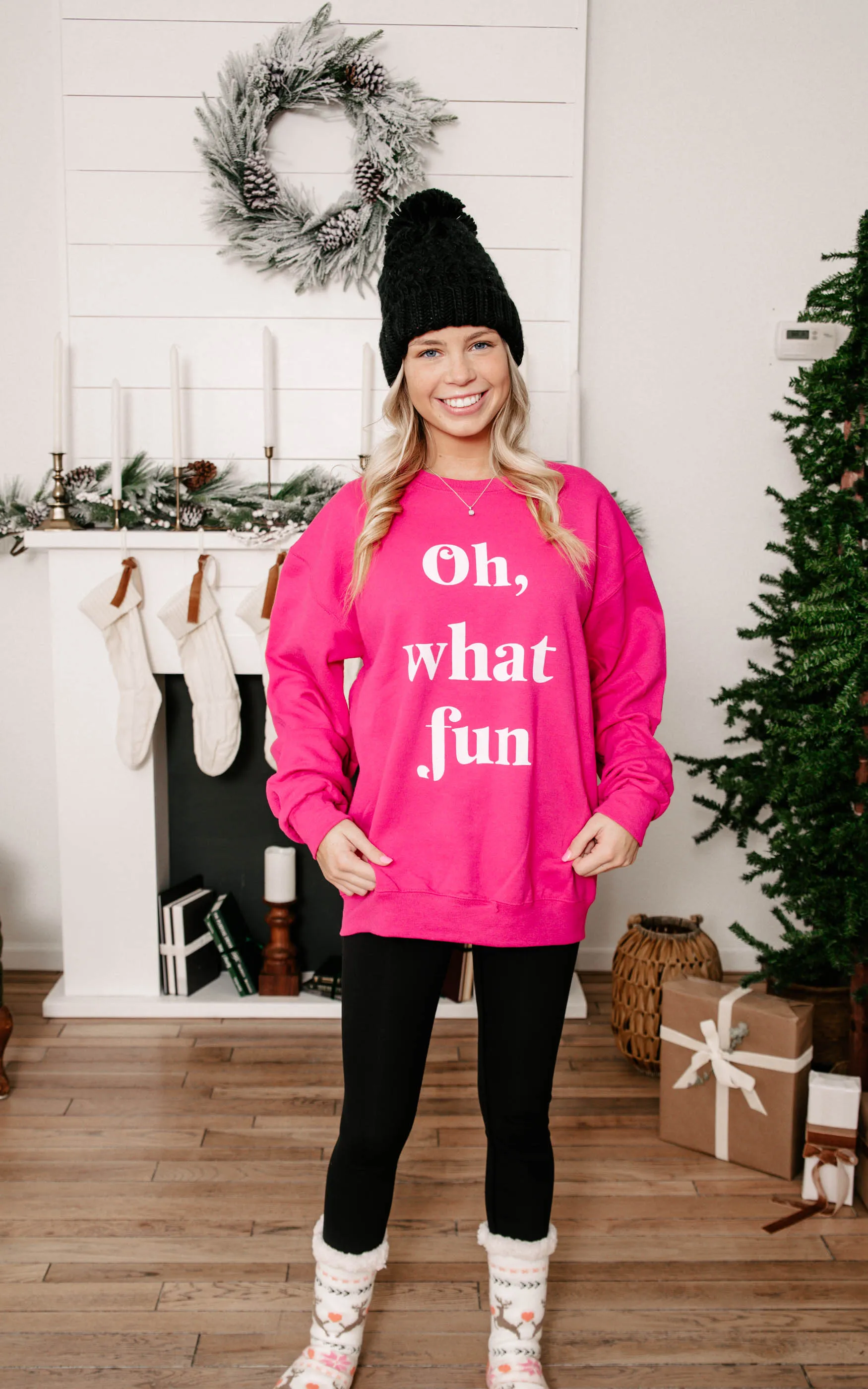 Oh What Fun Crewneck Sweatshirt**