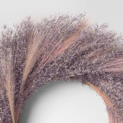 Open Box - Spring Grass Preserved Wreath Lavender - Threshold