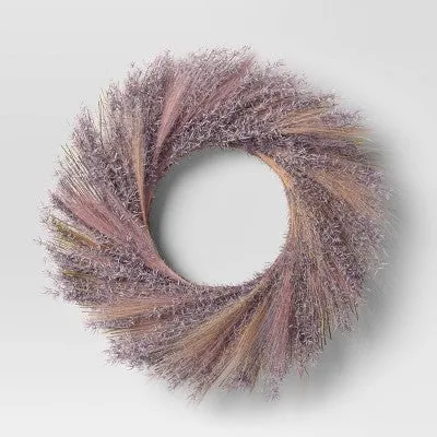 Open Box - Spring Grass Preserved Wreath Lavender - Threshold
