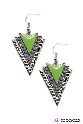 Open Door Jewelry - Breakout Artist - Green Earrings - Paparazzi Accessories