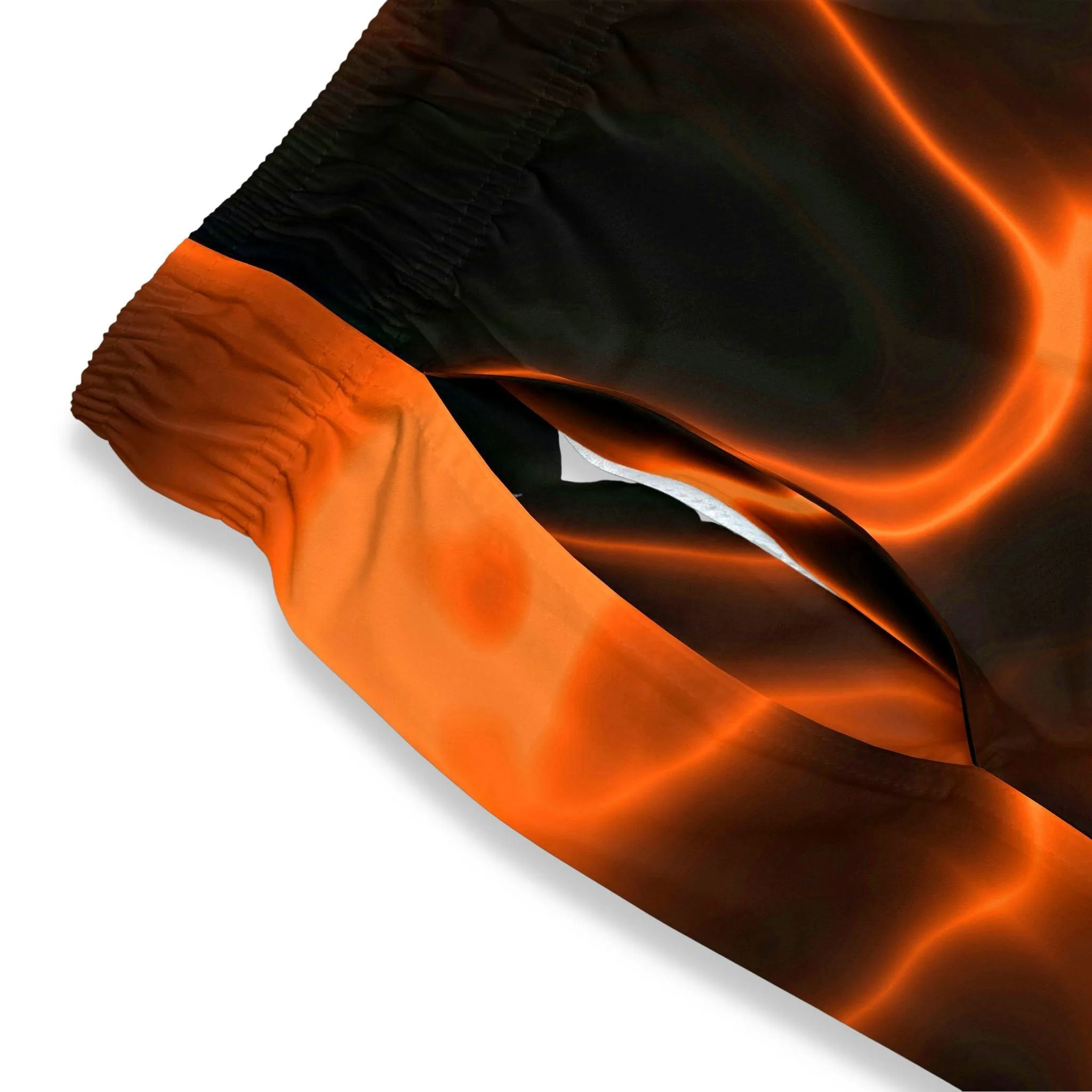 Orange Lava Swim Trunks For Men