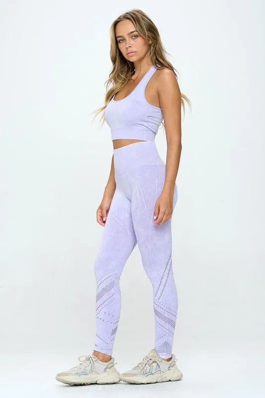 OTOS ACTIVE Seamless Two Piece Yoga mineral washed active set