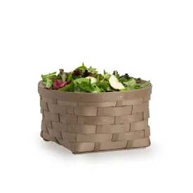 Pale Grey Round Serving Basket