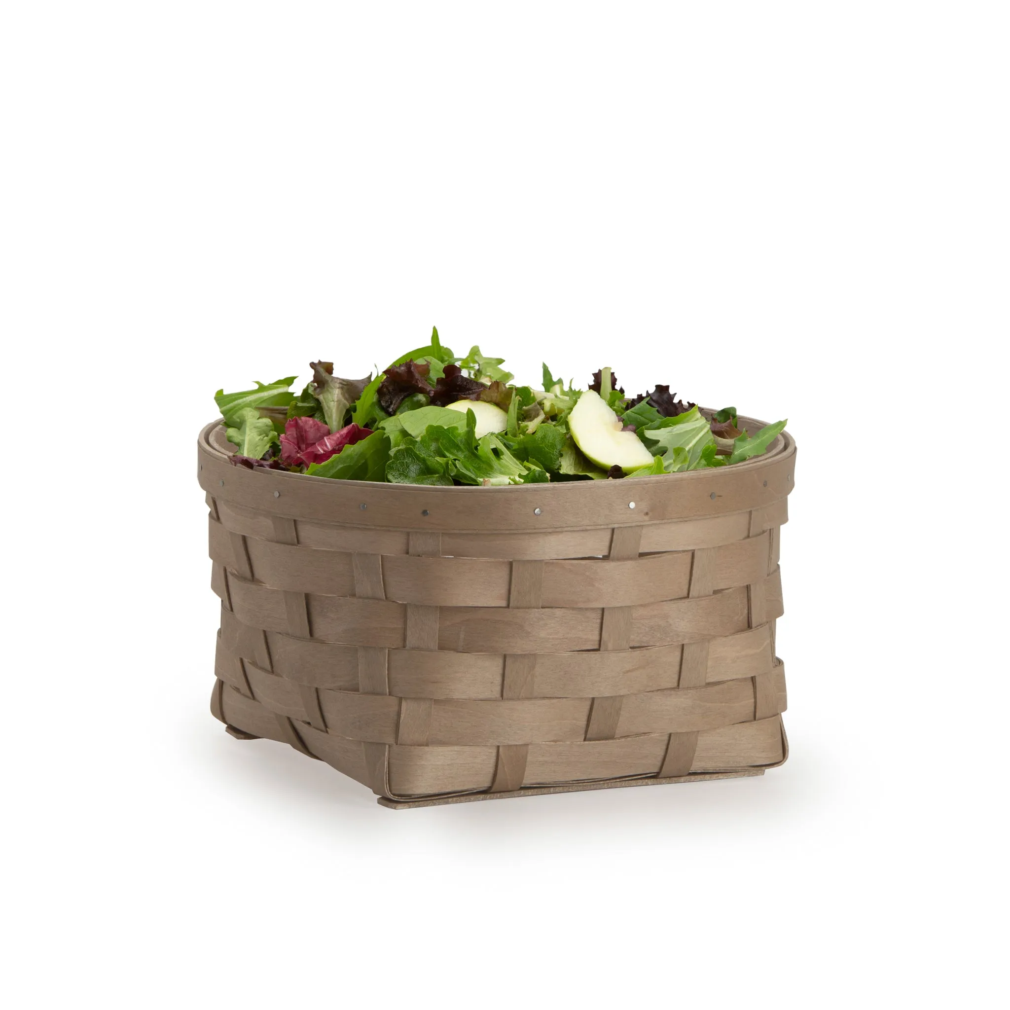 Pale Grey Round Serving Basket