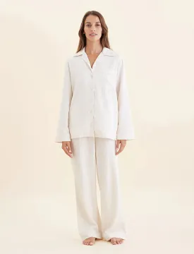 Papinelle - Super Soft Brushed Herringbone PJ Set | Oatmeal