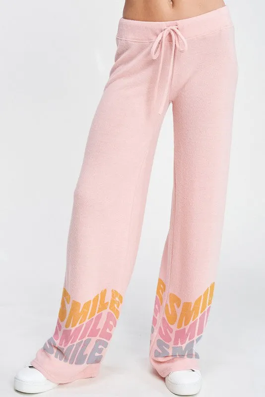 Pink Star Smile Face Sleep Lounge Wear Set