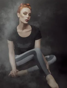 "Striped Asylum Wallpaper" Leggings