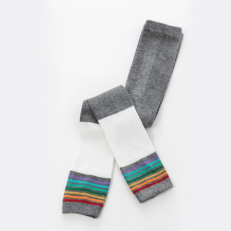 Rainbow Striped Colorblock Leggings