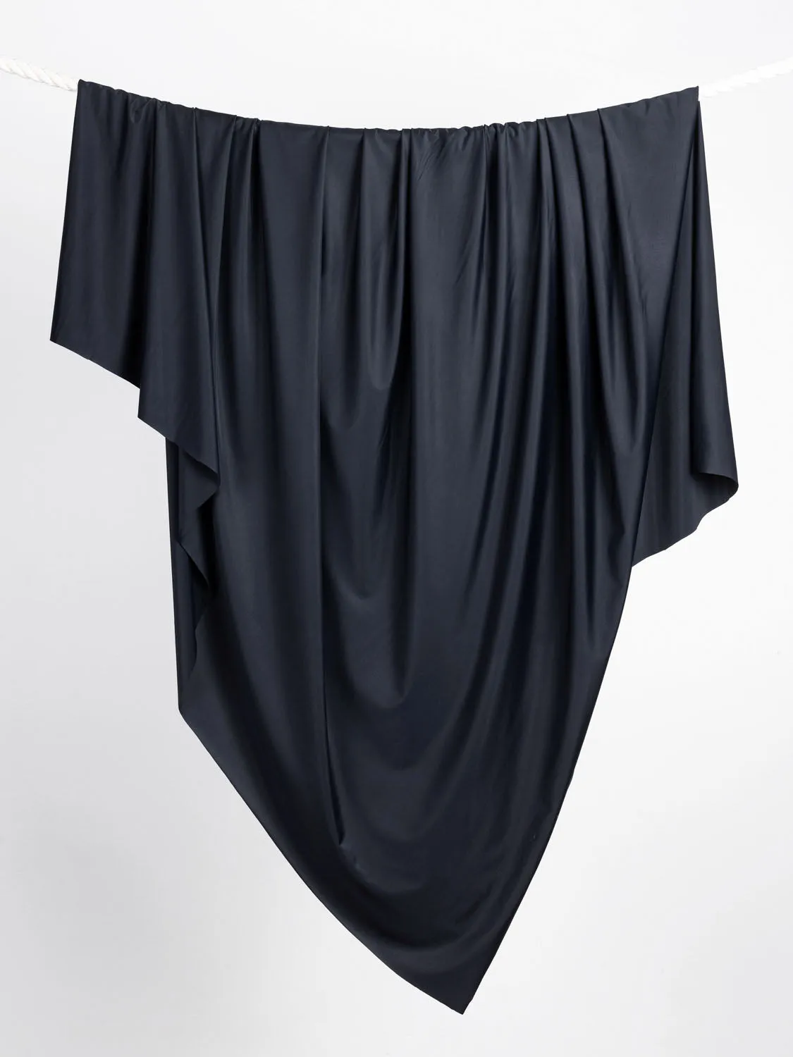 Recycled Nylon Spandex Swimwear Fabric - Black - Swatch