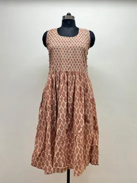 Rust Block Printed Dress