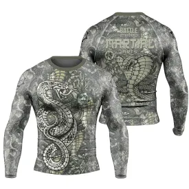 Samurai Cobra And Dragon Long Sleeve Rash Guard