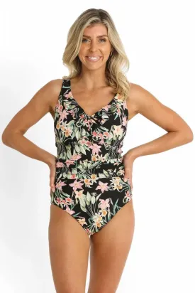 Sunseeker Camellia E/F Frill Minimiser One Piece Black