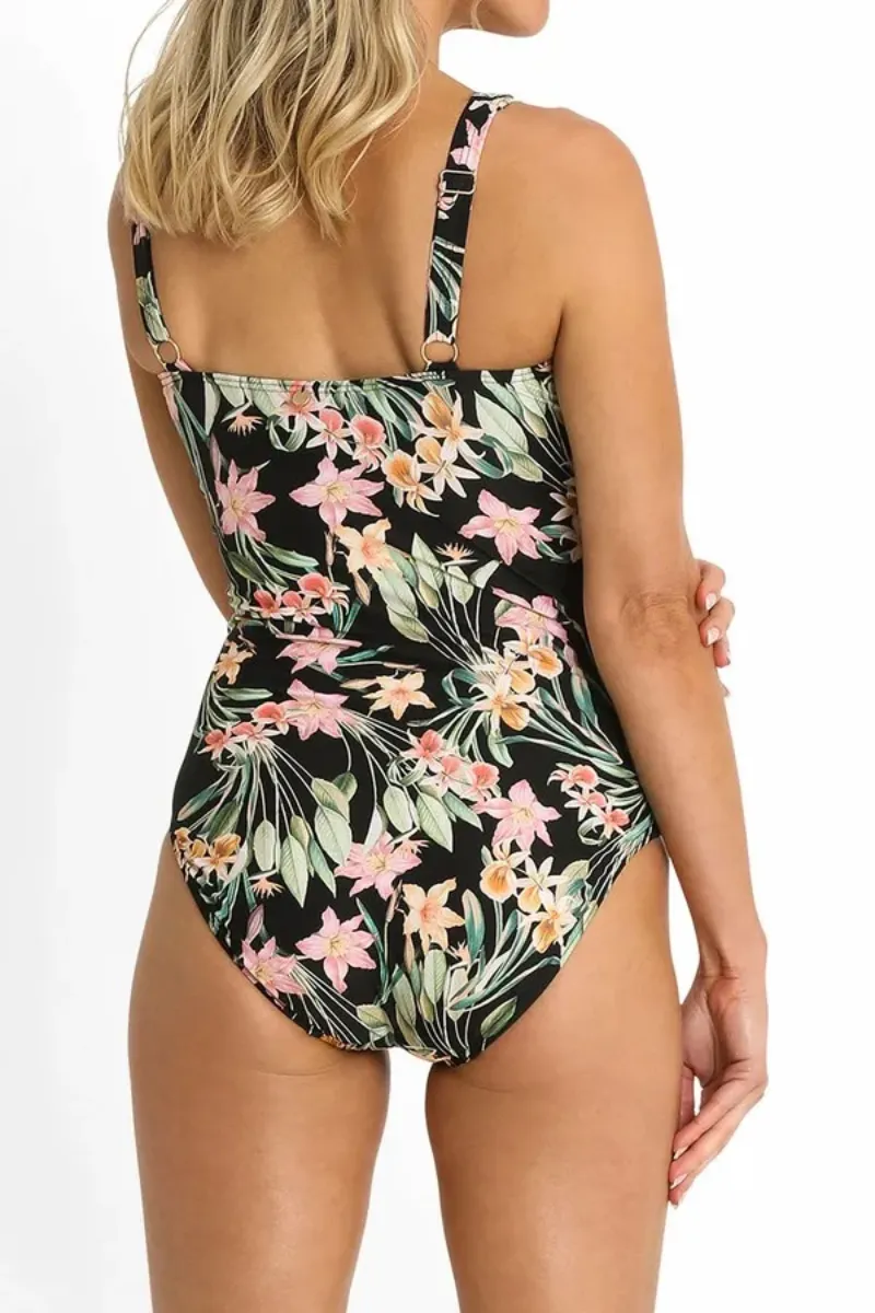Sunseeker Camellia E/F Frill Minimiser One Piece Black