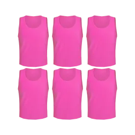 Team Practice Mesh Scrimmage Vests Sport Pinnies Training Bibs (6 Pieces)