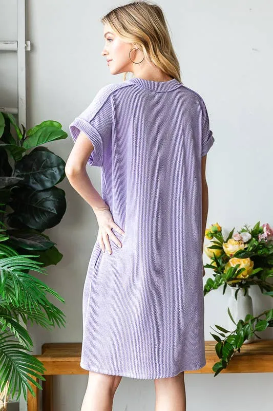 The Perfect Day Ribbed Tshirt Dress