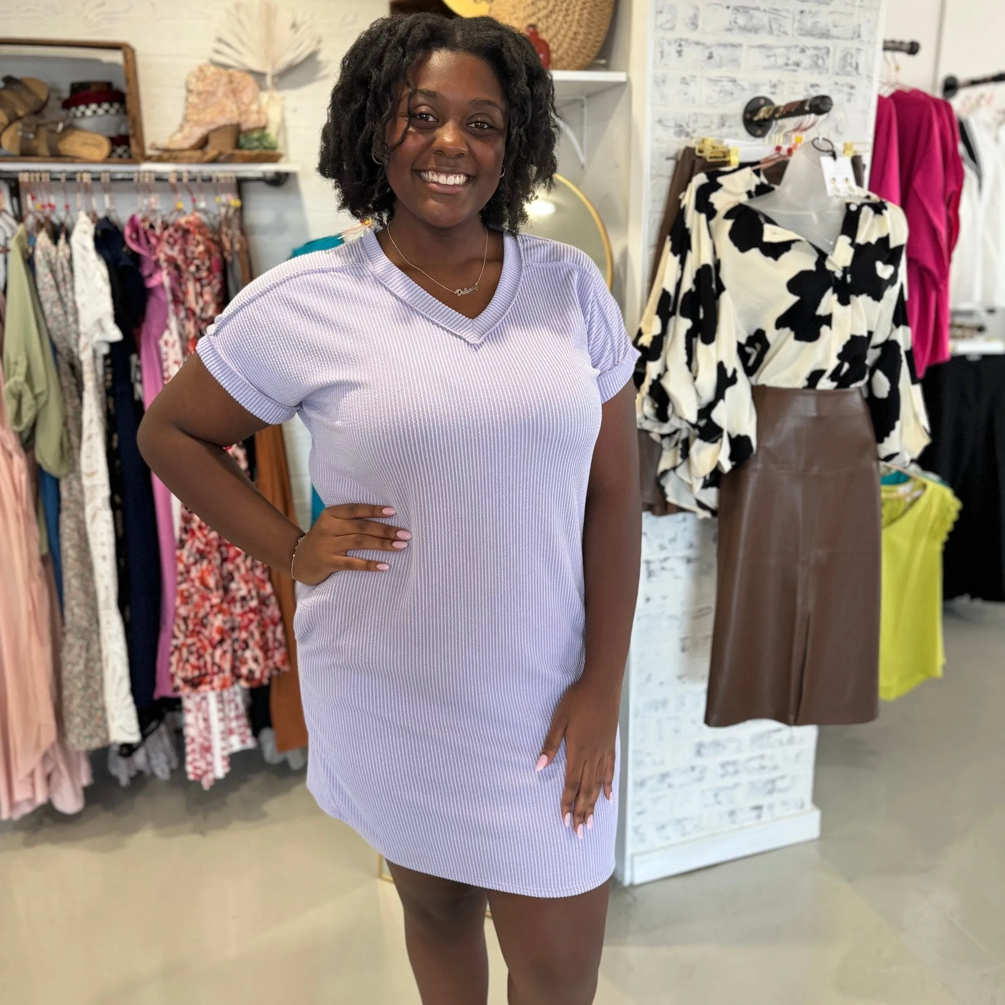 The Perfect Day Ribbed Tshirt Dress