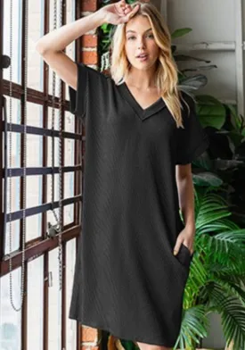 The Perfect Day Ribbed Tshirt Dress