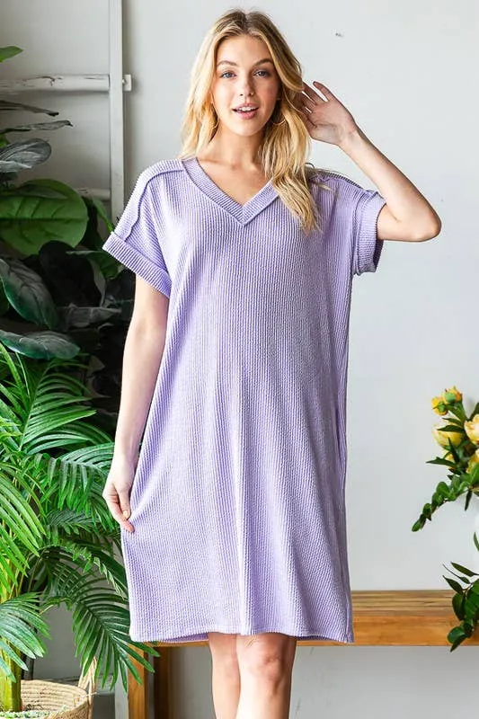 The Perfect Day Ribbed Tshirt Dress