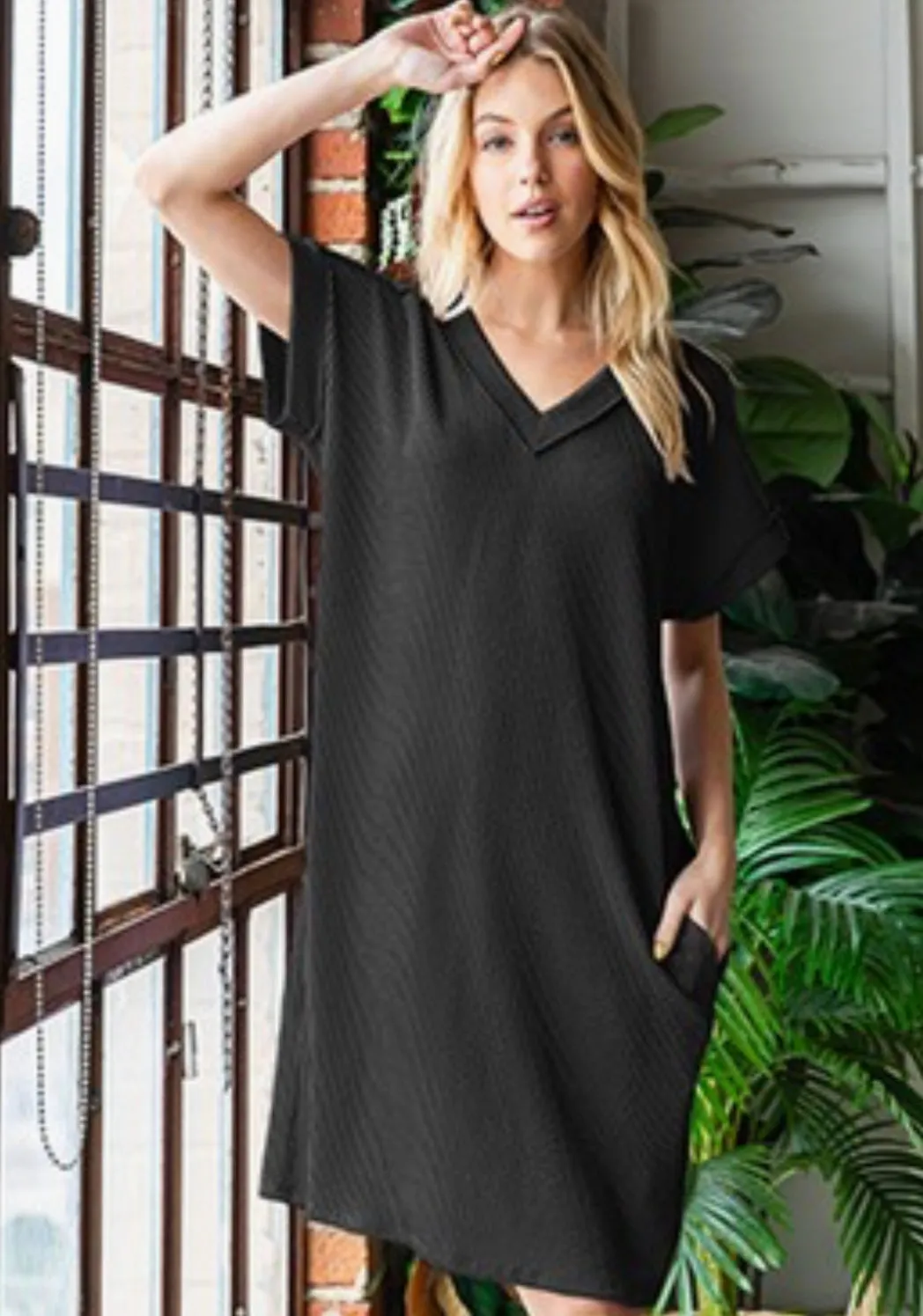 The Perfect Day Ribbed Tshirt Dress