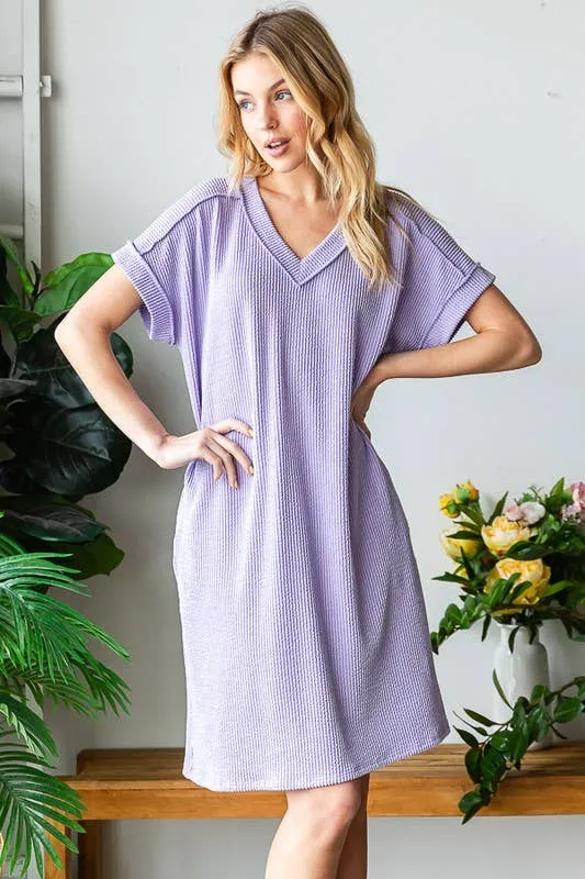 The Perfect Day Ribbed Tshirt Dress