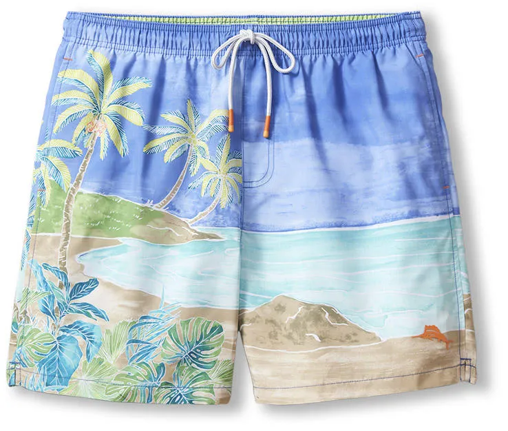 Tommy Bahama 6-Inch Naples Azul Lagoon Swim Trunks - Clear Ocean
