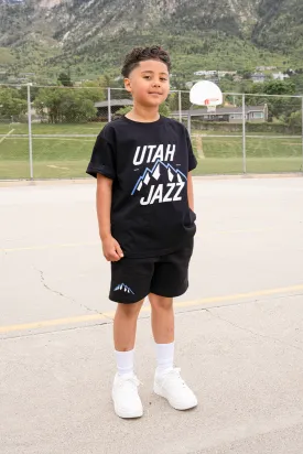 Utah Jazz Youth Shorts - Black - Counterpoint