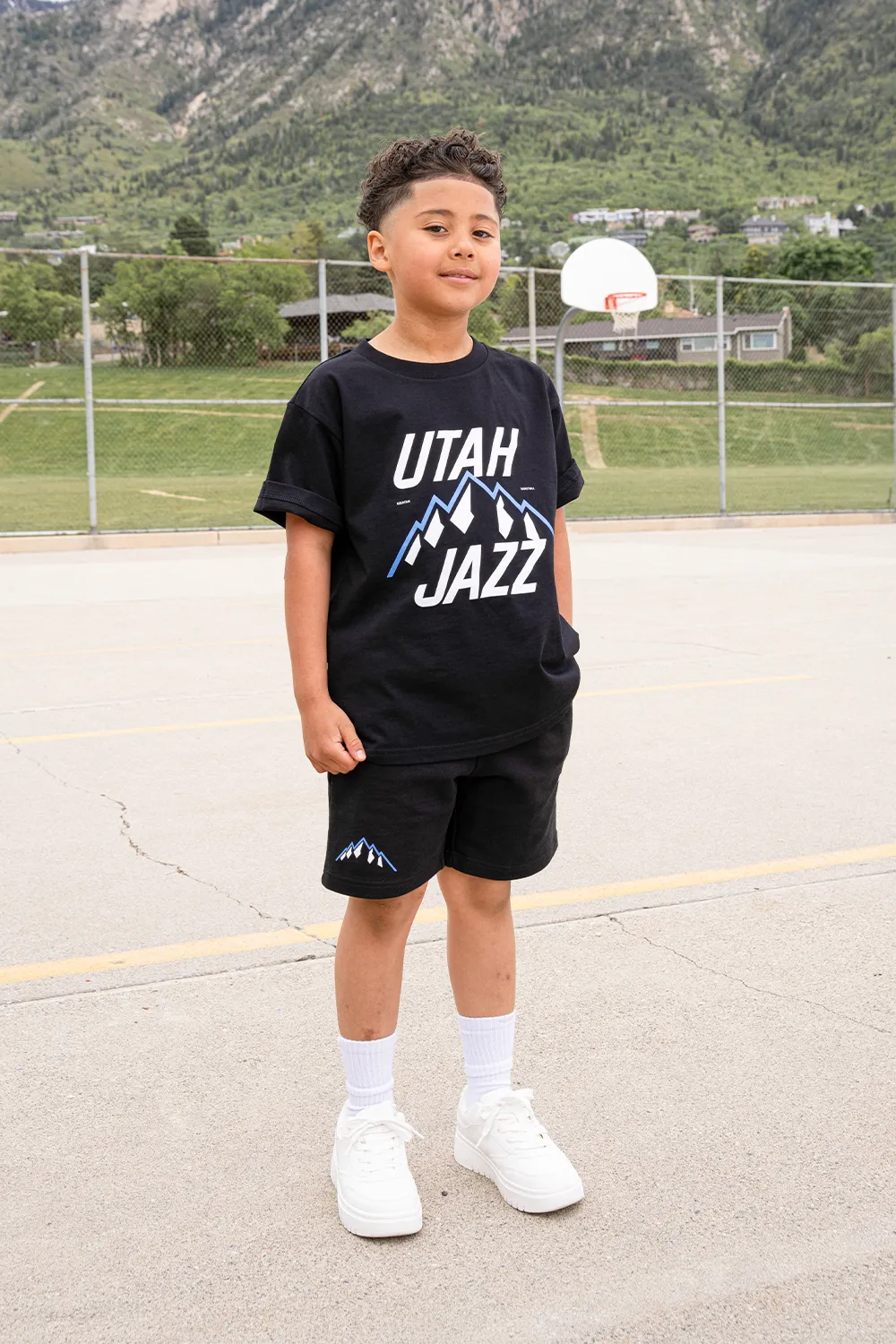 Utah Jazz Youth Shorts - Black - Counterpoint