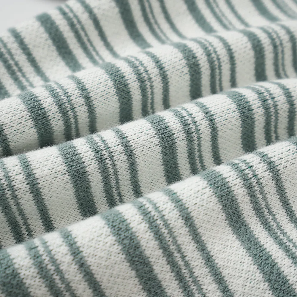 Vauva FW23 - Baby Boys Carrot Logo Striped Cotton Long Sleeve Sweater