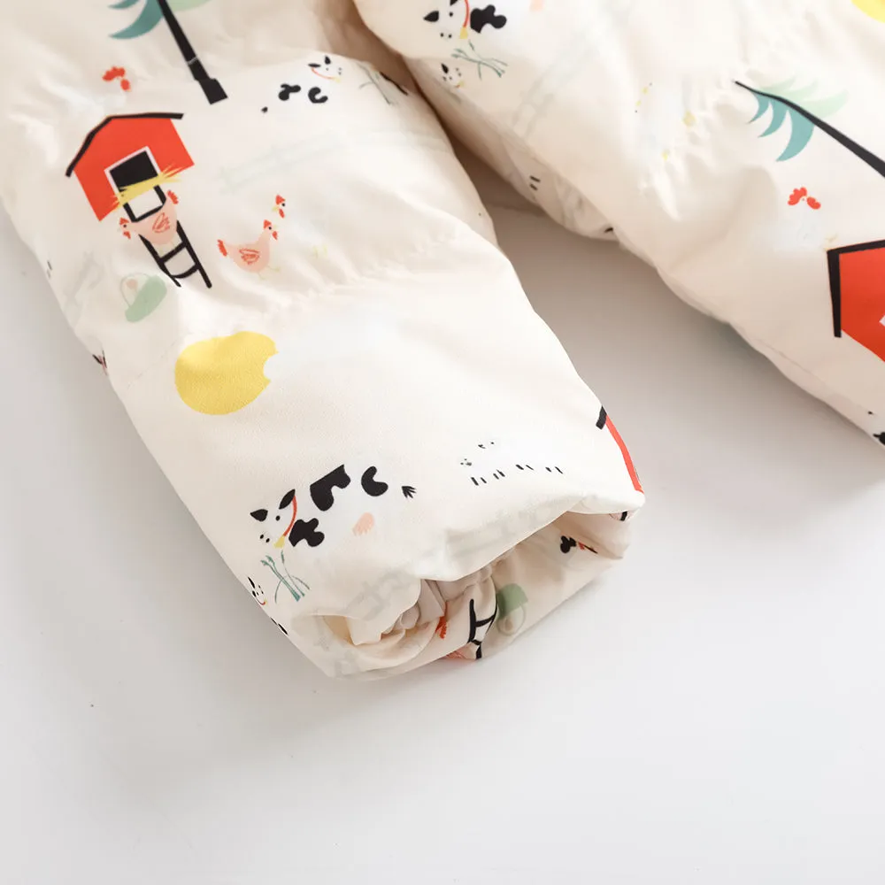 Vauva FW23 - Baby Nordic Style Print Padded Coat with Hood