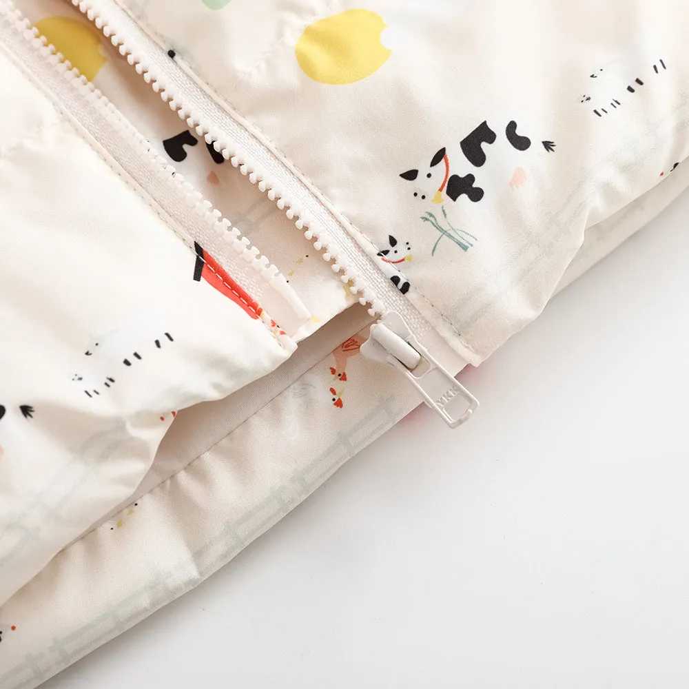 Vauva FW23 - Baby Nordic Style Print Padded Coat with Hood
