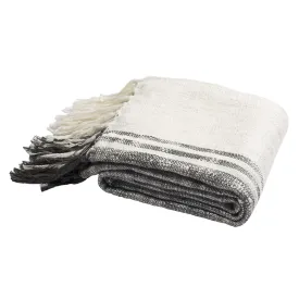 White & Silver Alita Metallic Throw